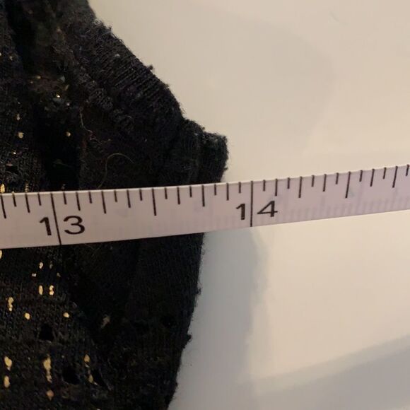 𝅺mudd T-back rocker glam tank top black w/gold embellished floral pattern - Picture 7 of 8